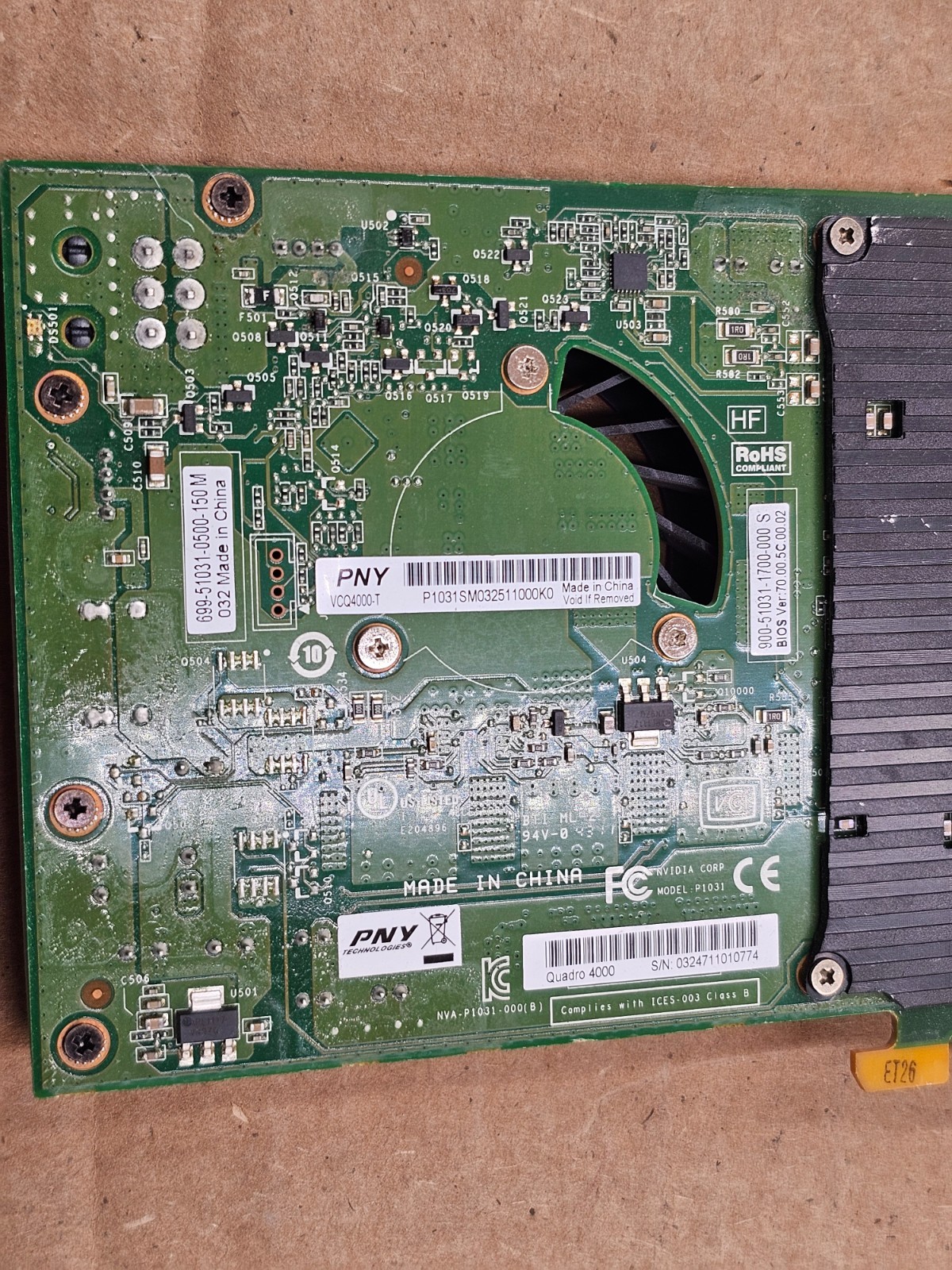 LOT OF 2 NVIDIA Quadro 4000 2GB GDDR5 PCIe Graphics Card Dell PNY VCQ4000-T