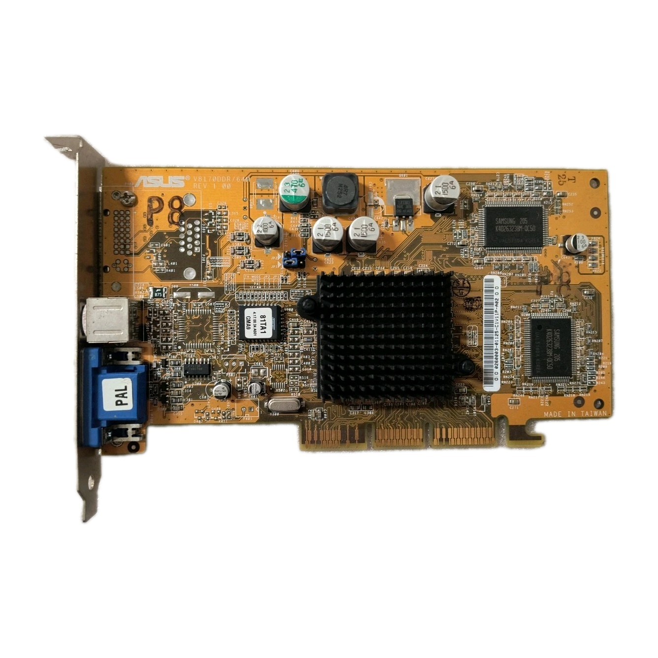 VINTAGE ASUS V8170DDR/64M NVIDIA GEFORCE4 MX 400 AGP VIDEO CARD VGA SVID MXB13