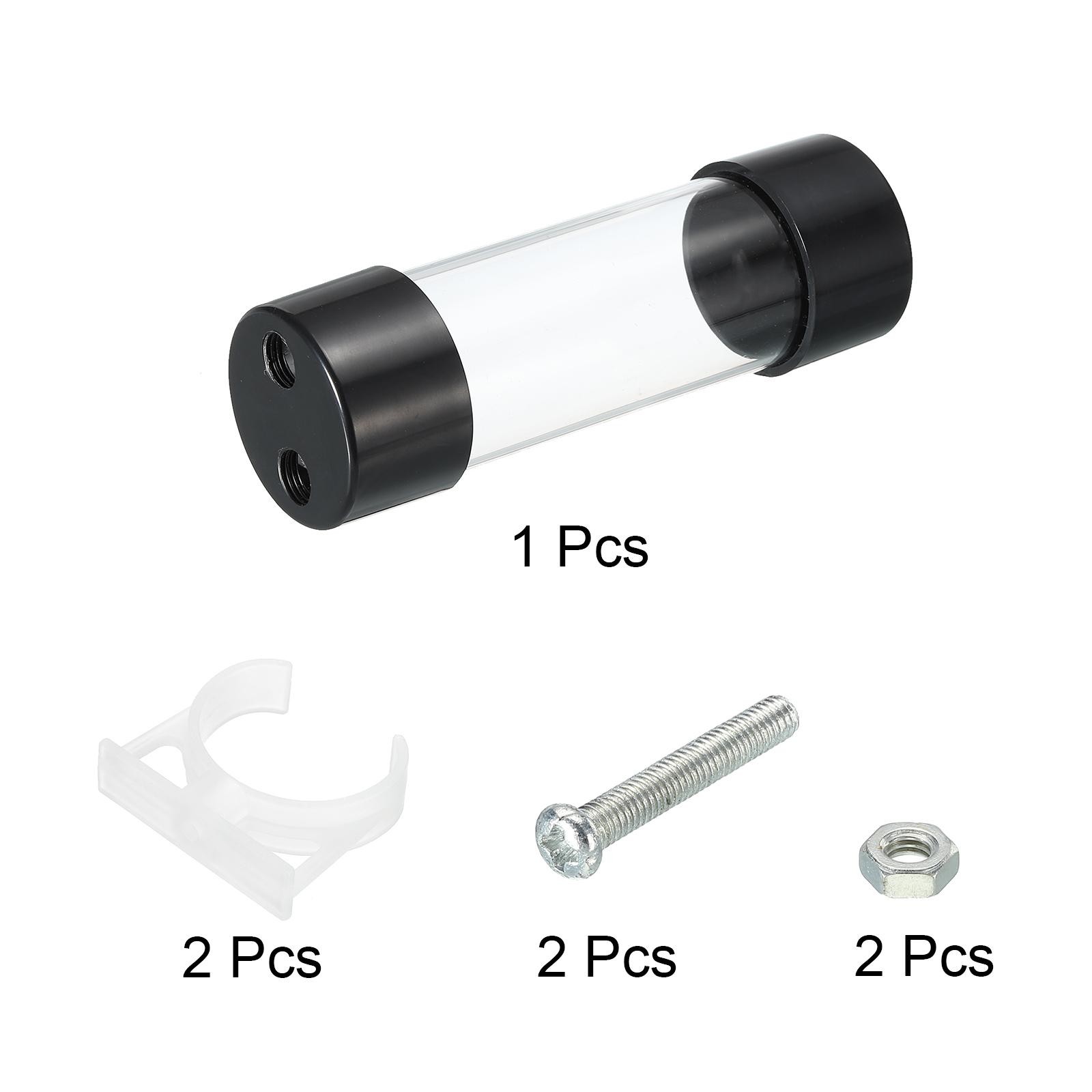 Cylindrical Water Cooling Tank G1/4″ D50mm L150mm Clear with Acrylic and POM