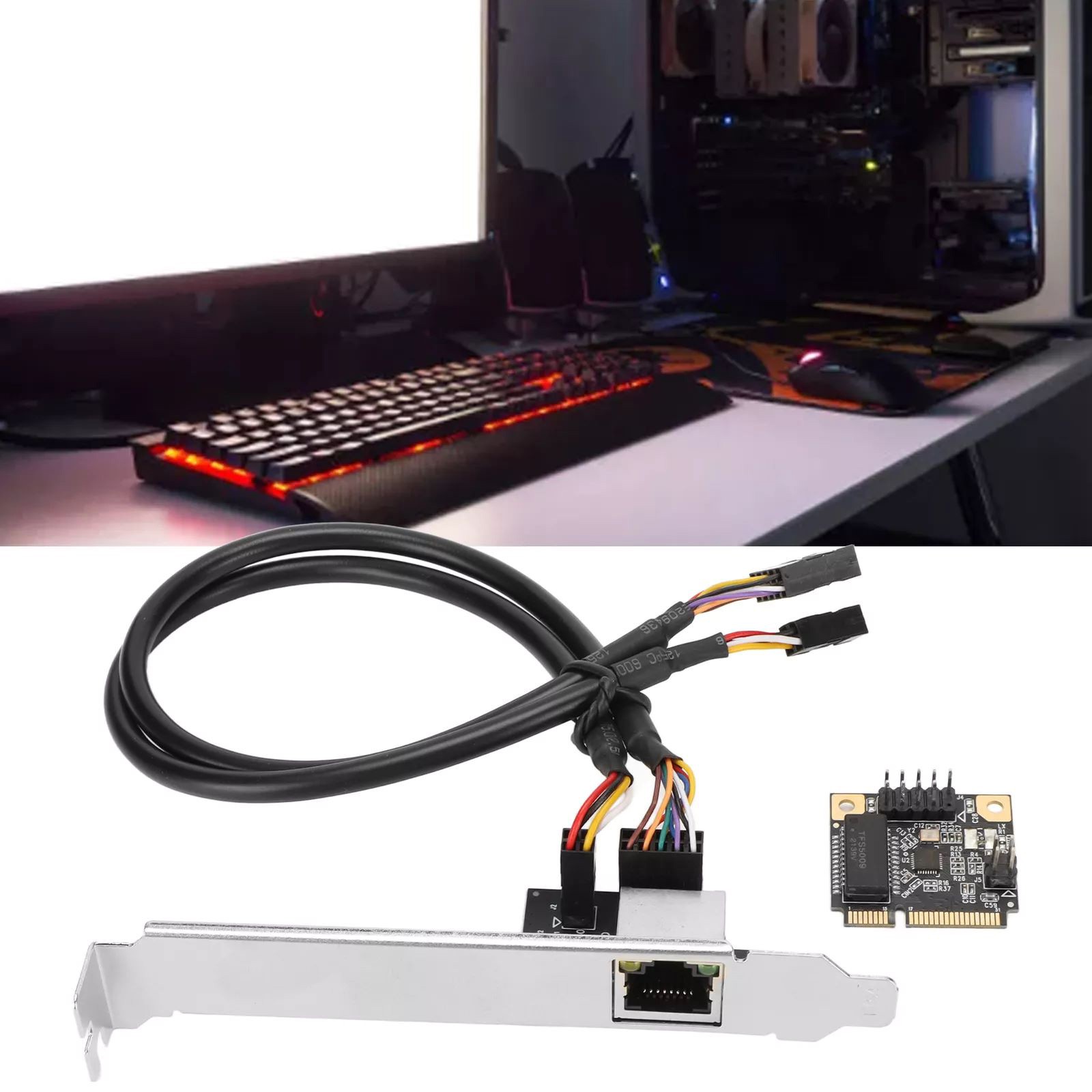 RTL8111H 10/100/1000Mbps Mini PCI E Gigabit Ethernet Card Free Drive RJ 45