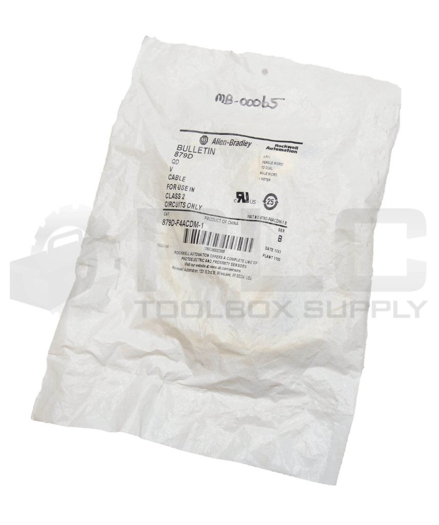 NEW SEALED ALLEN BRADLEY 879D-F4ACDM-1 /B 4PIN FM MICRO TO DUAL M MICRO 1M