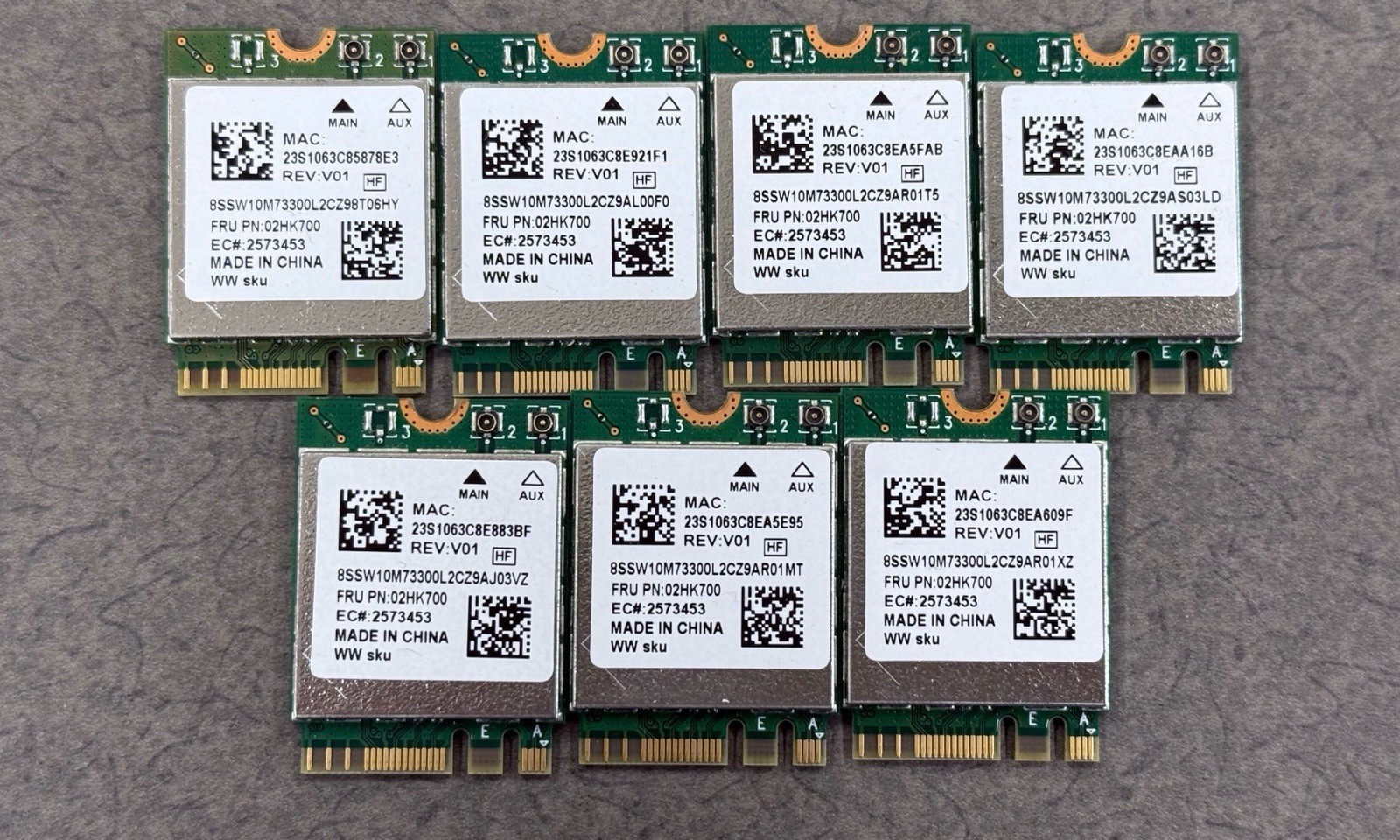 RTL 8822CE – 02HK700 – 802.11ac – BT 5.0 – Wireless, MB, FXN, M2 Card PCIe
