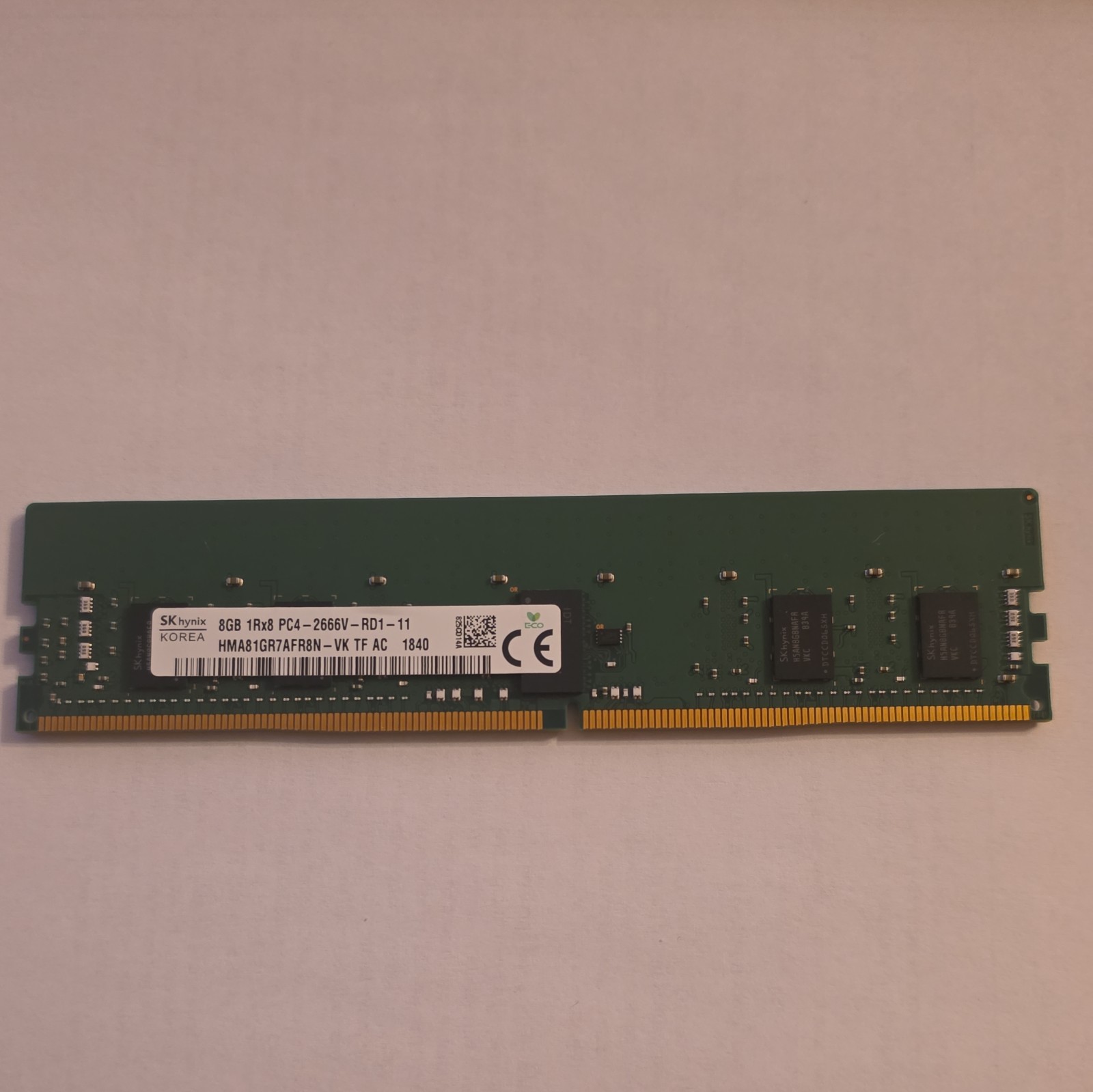 SK Hynix 8GB DDR4 2666MHz ECC REG RDIMM Server RAM 1Rx8 – HMA81GR7AFR8N-VK
