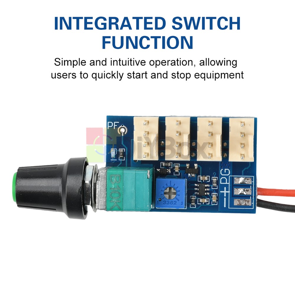 4-Channel DC 12V 3A 4-Wire PWM Fan Controller Manual Knob Adjustment with Switch