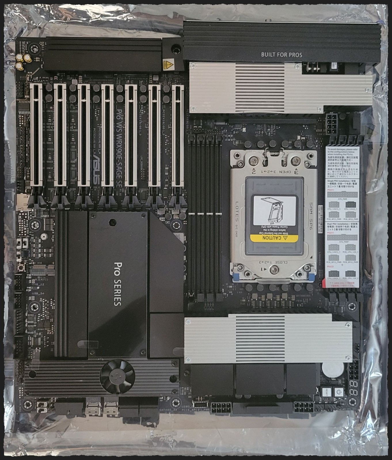 ASUS Pro WS WRX90E-SAGE SE EEB Workstation Motherboard & Threadripper Pro 7985WX