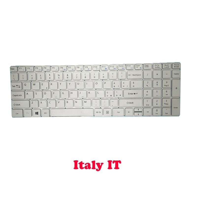 Laptop NO Backlit Keyboard For Teclast F15 Italy IT Without Frame Silver New