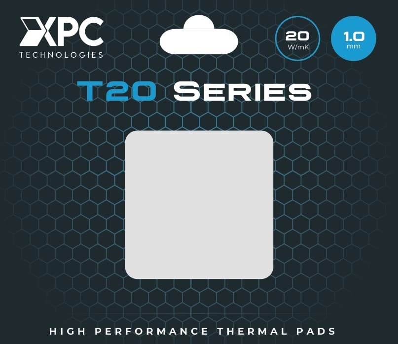XPC High Performance 20W/mK Thermal Pad T20 Series, 100 x 100mm, White, 0.5mm…
