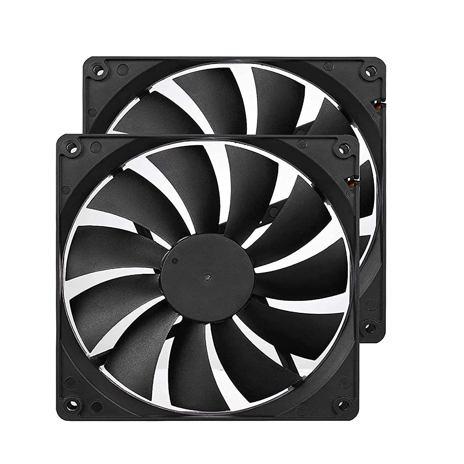 2 PCS 140mm Quiet PC Case Fan 3Pin 4Pin Molex Connector 1000RPM CPU Cooler