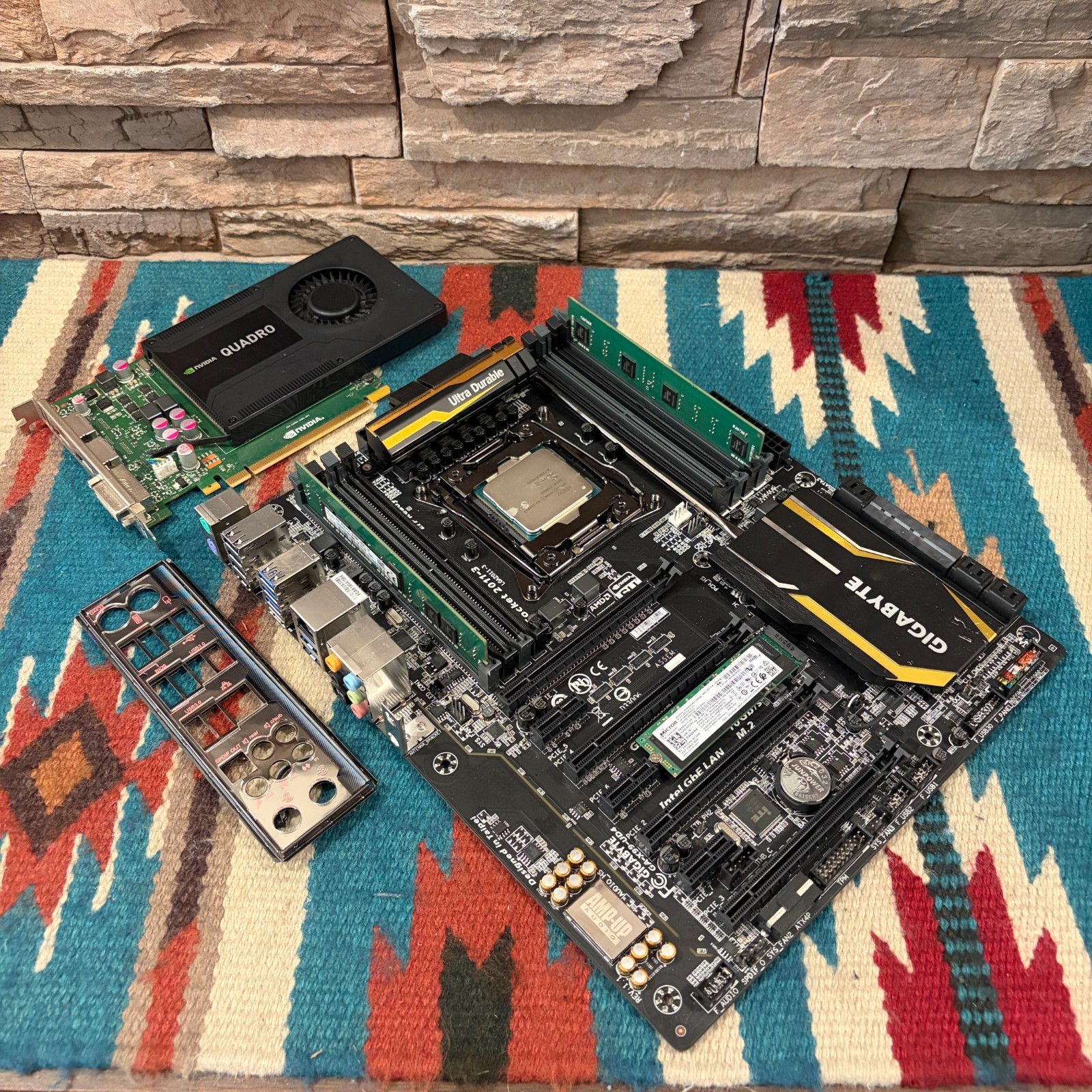 GIGABYTE X99-UD4 Motherboard Combo! Xeon 2680v3 8GB RAM 256GB SSD Quadro K2000