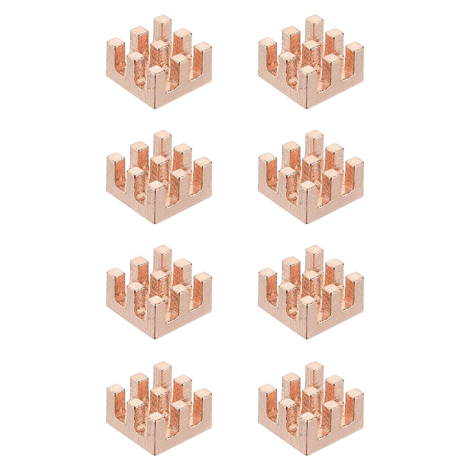 8 Pcs Copper Heatsink 7x7x4mm, Heat Sink Cooler Radiator for Raspberry Pi
