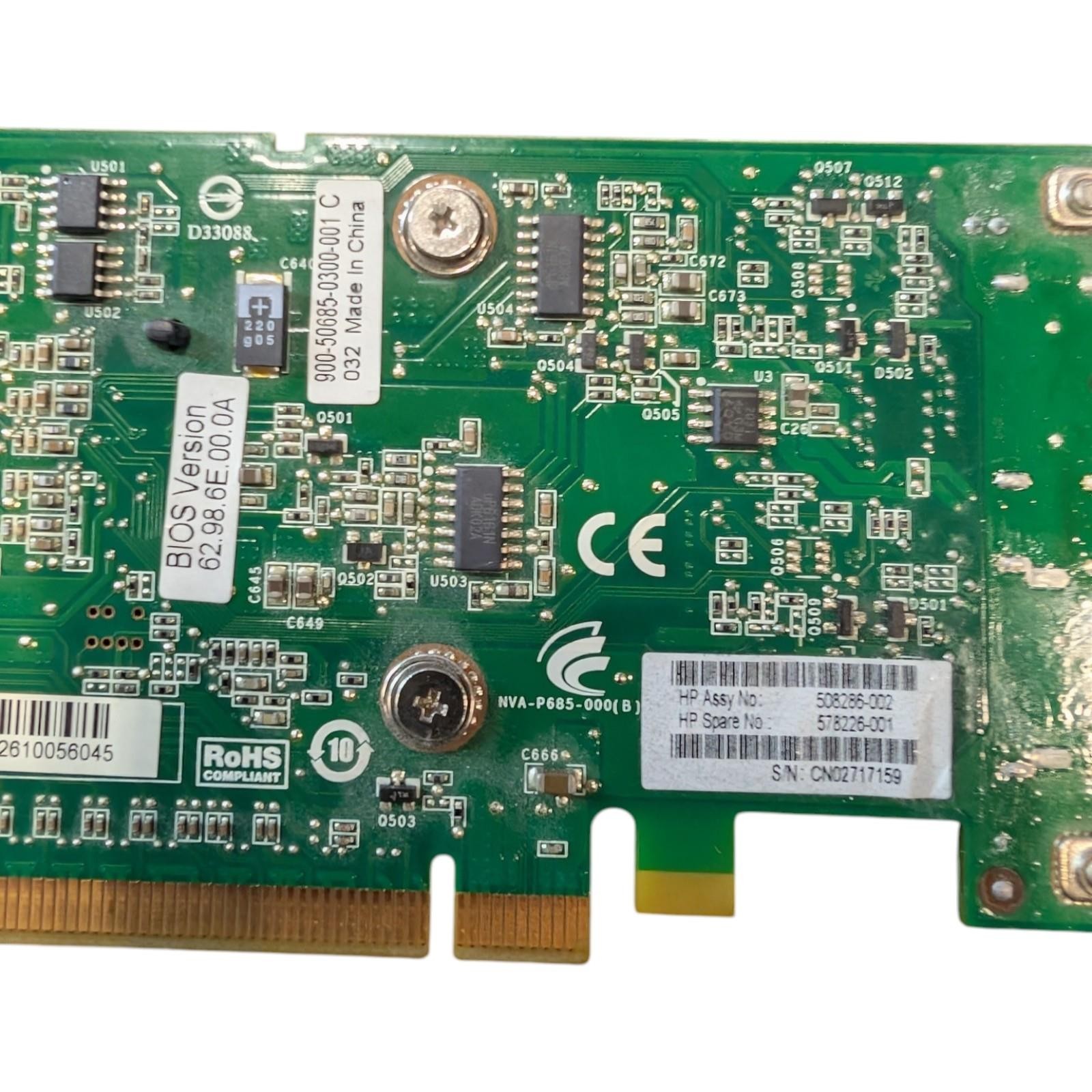 HP 578226-001 NVS295 256MB 3D Graphics Adapter PCIe 508286-002