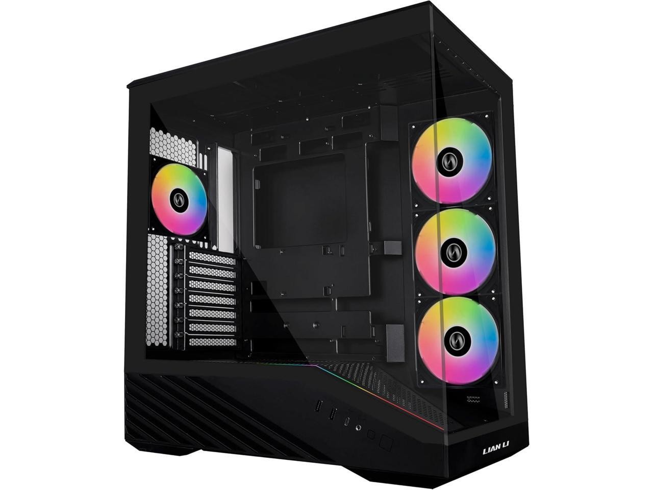 Lian Li V100 ATX Mid-Tower PC Case, 4 x 120mm ARGB PWM Fans Pre-Installed, LED