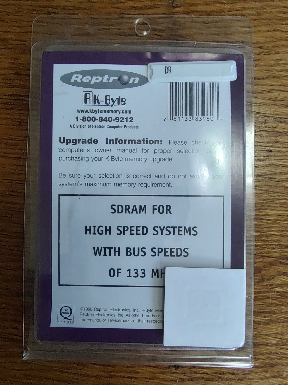 K-Byte 256 MB Memory Upgrade 168 Pin SDRAM 33×64
