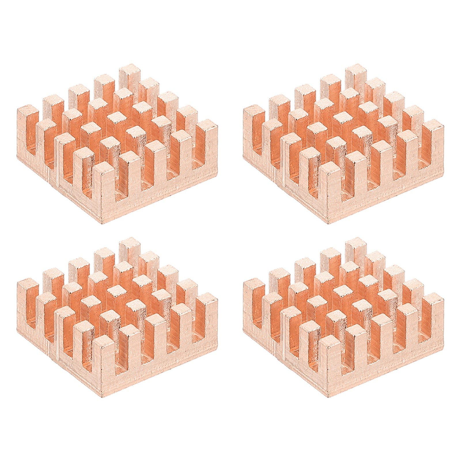 4 Pcs Copper Heatsink 14x14x6mm, Heat Sink Cooler Radiator for Raspberry Pi