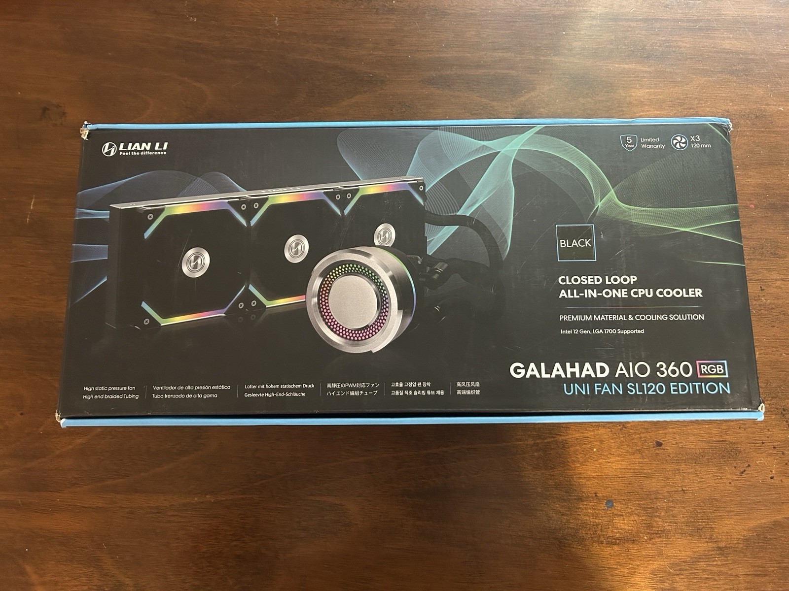 Lian Li GALAHAD AIO 360 RGB UNI FAN SL120 Edition (Black)