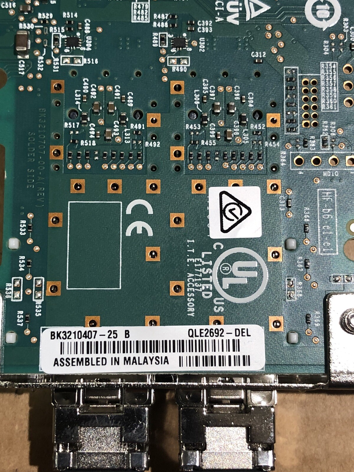 Dell QLogic Dual Port Fibre Channel 16Gb QLE2692 PCI-e 3.0 HBA FC LP with SFP+