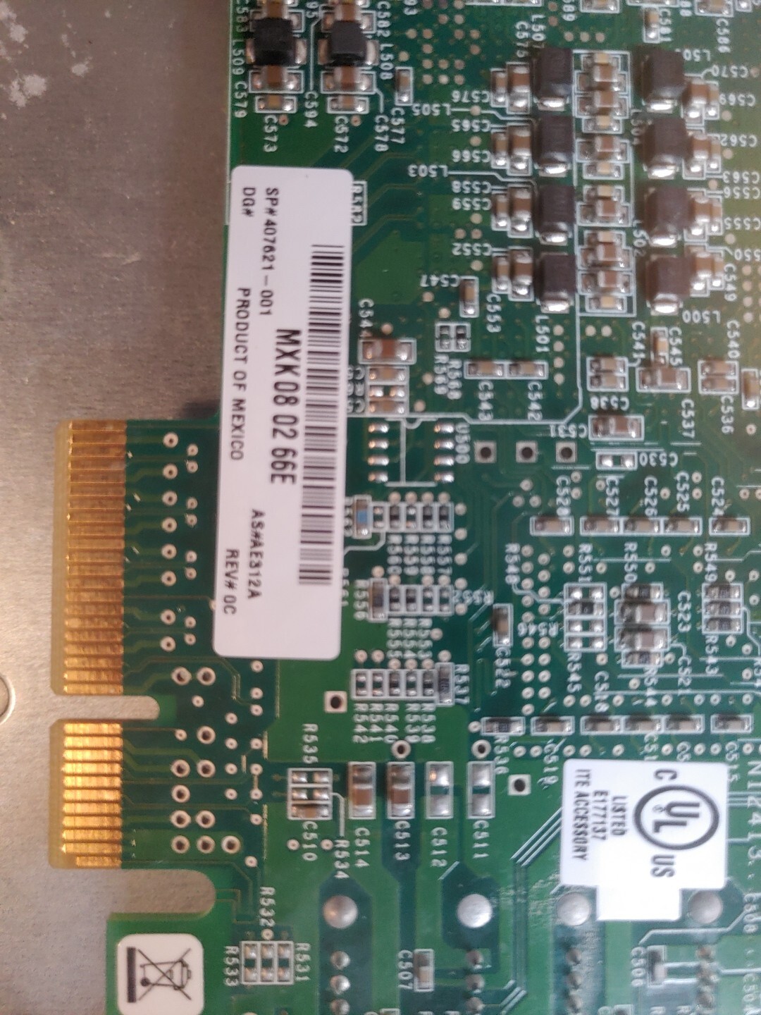 HP QLOGIC AE312-60001 PX2510401-10 H DUAL PORT PCI-E X4 4GBPS C3-3(6)