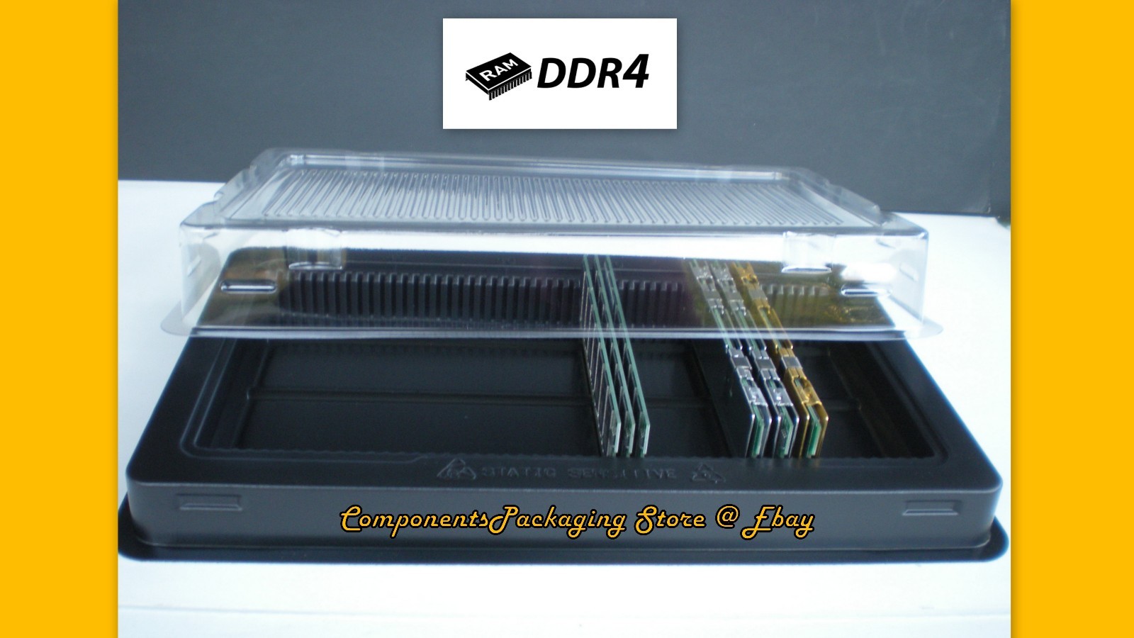 5 – DDR4 DDR5 RAM Memory Packaging Case Tray (50 Slots) for UDIMM DIMM Fits 250