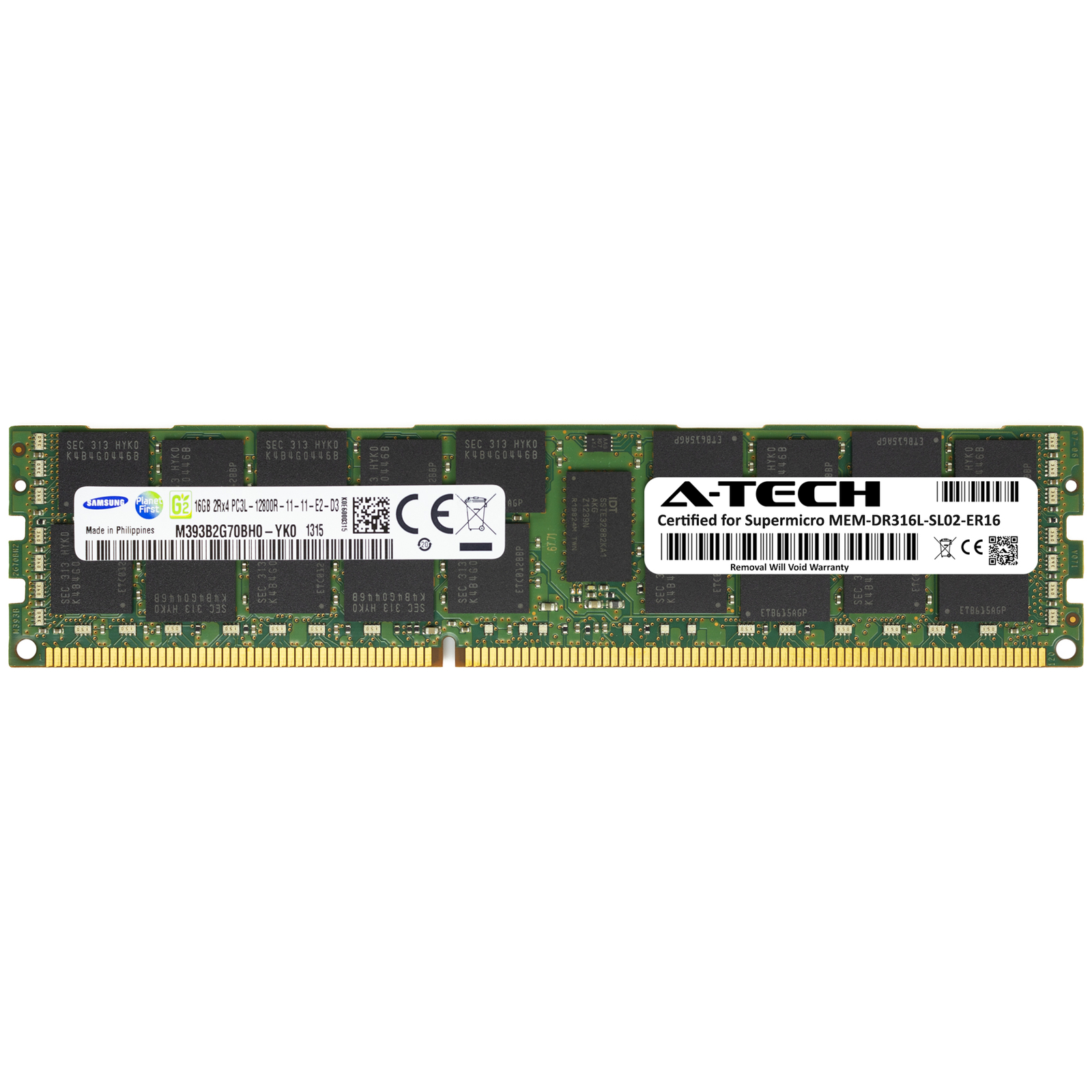 16GB PC3L-12800R Supermicro MEM-DR316L-SL02-ER16 Equivalent Server Memory RAM
