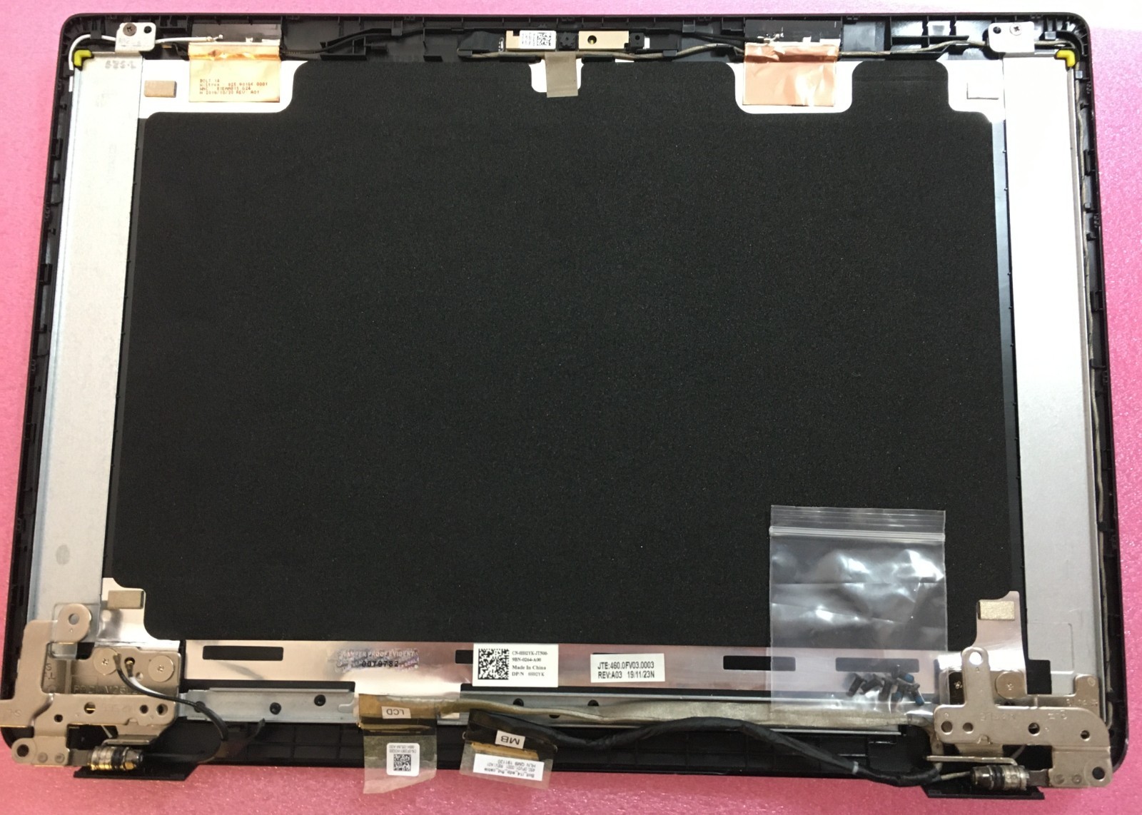Dell Latitude 3400 Back Cover Lid with Hinges, Webcam, eDP-FHD Cable 0H02YK