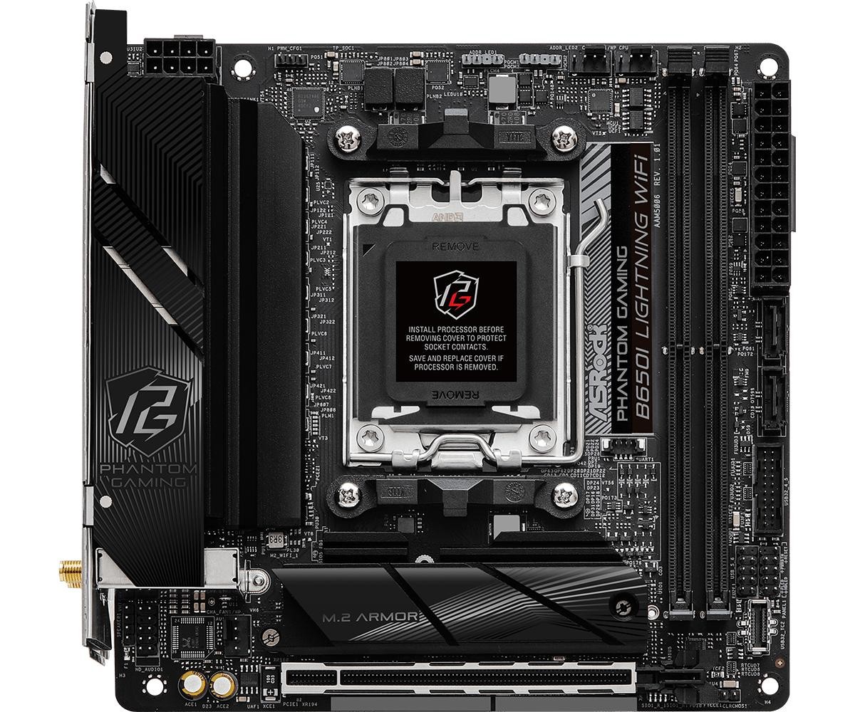 ASRock B650I LIGHTNING WIFI AM5 Ryzen 7000 AMD B650 Chipset Mini-ITX Motherboard