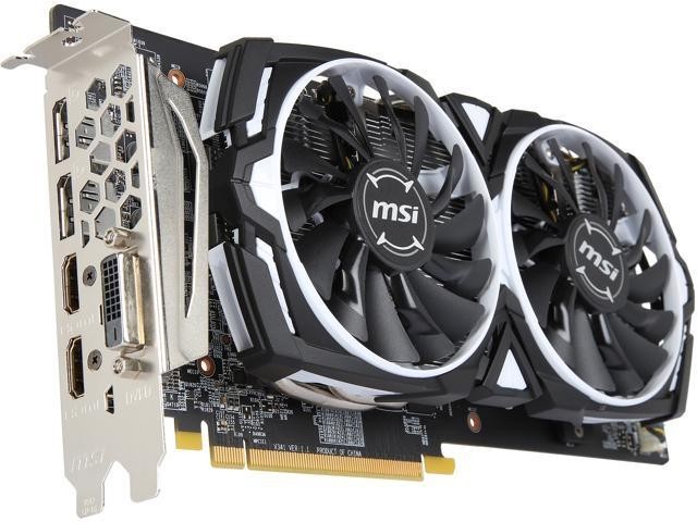 MSI Radeon RX 480 ARMOR OC 4GB GDDR5 Graphics Card