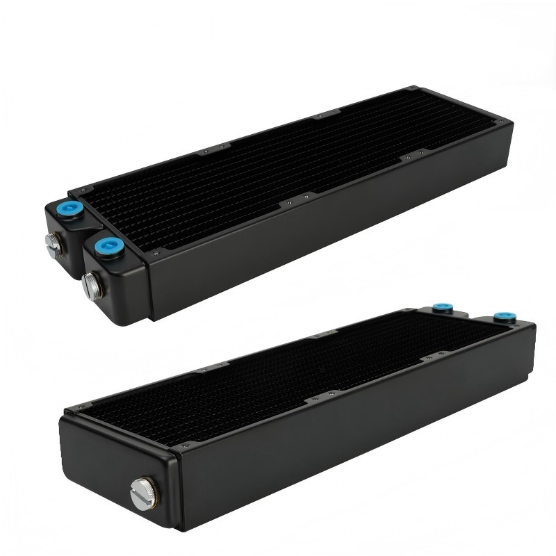 OCOCOO 360mm Copper Radiator 45mm Thick 5-Port Multiport G1/4 PC Water Cooling