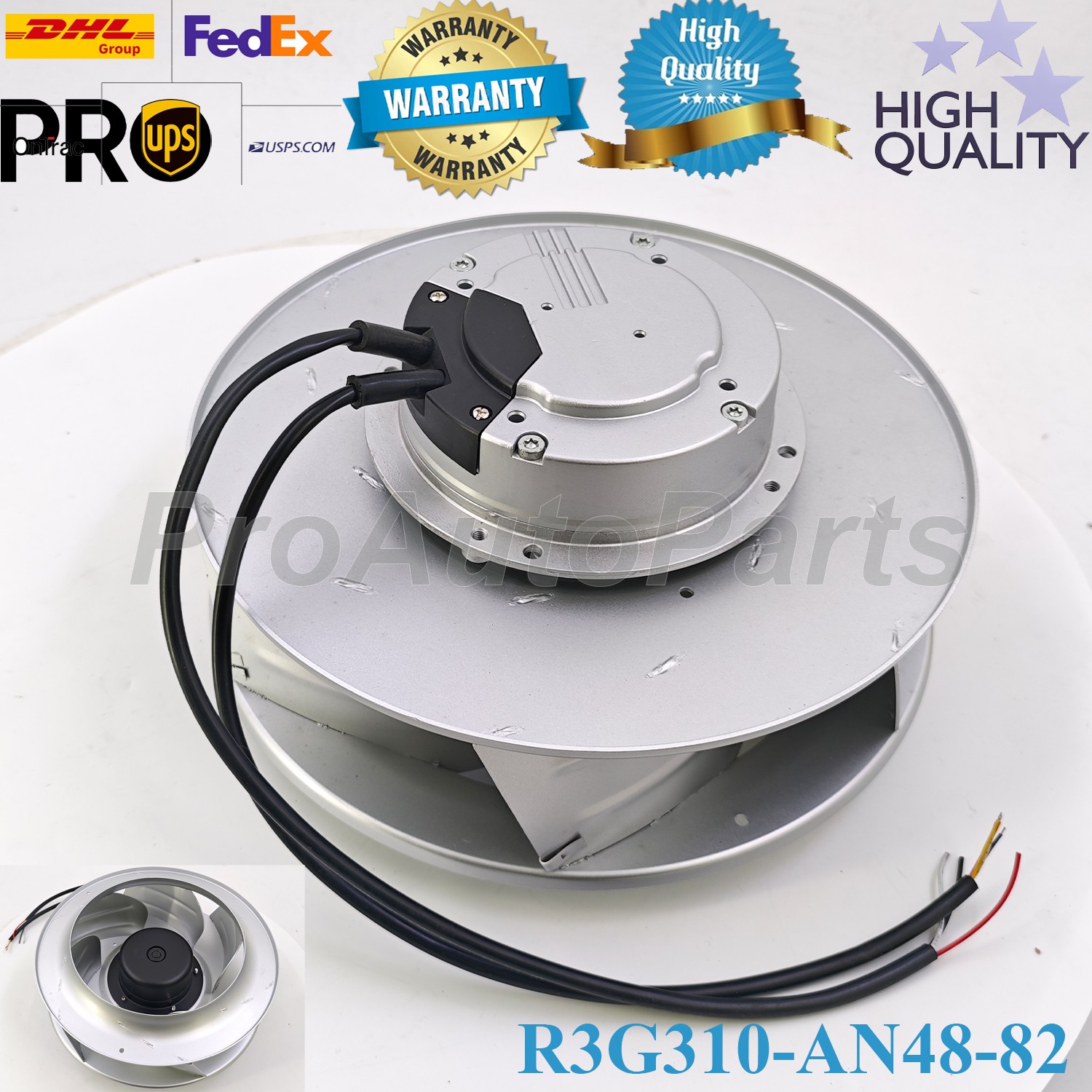 R3G310-AN48-82 Cooling Fan EC Centrifugal Fan AC 230V 470W 2400RPM IP54