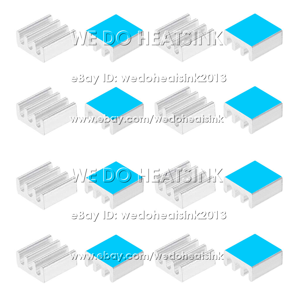 7x7x3mm With or Without Tape Aluminum Heatsink Cooler Radiator for Electronic IC
