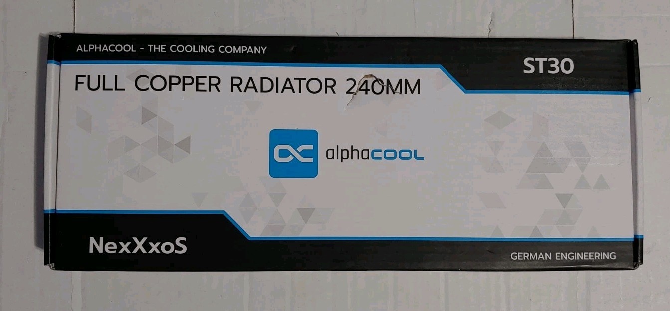 Alphacool NexXxos ST30 Full Copper Radiator, 240mm, Dual Fan, Black