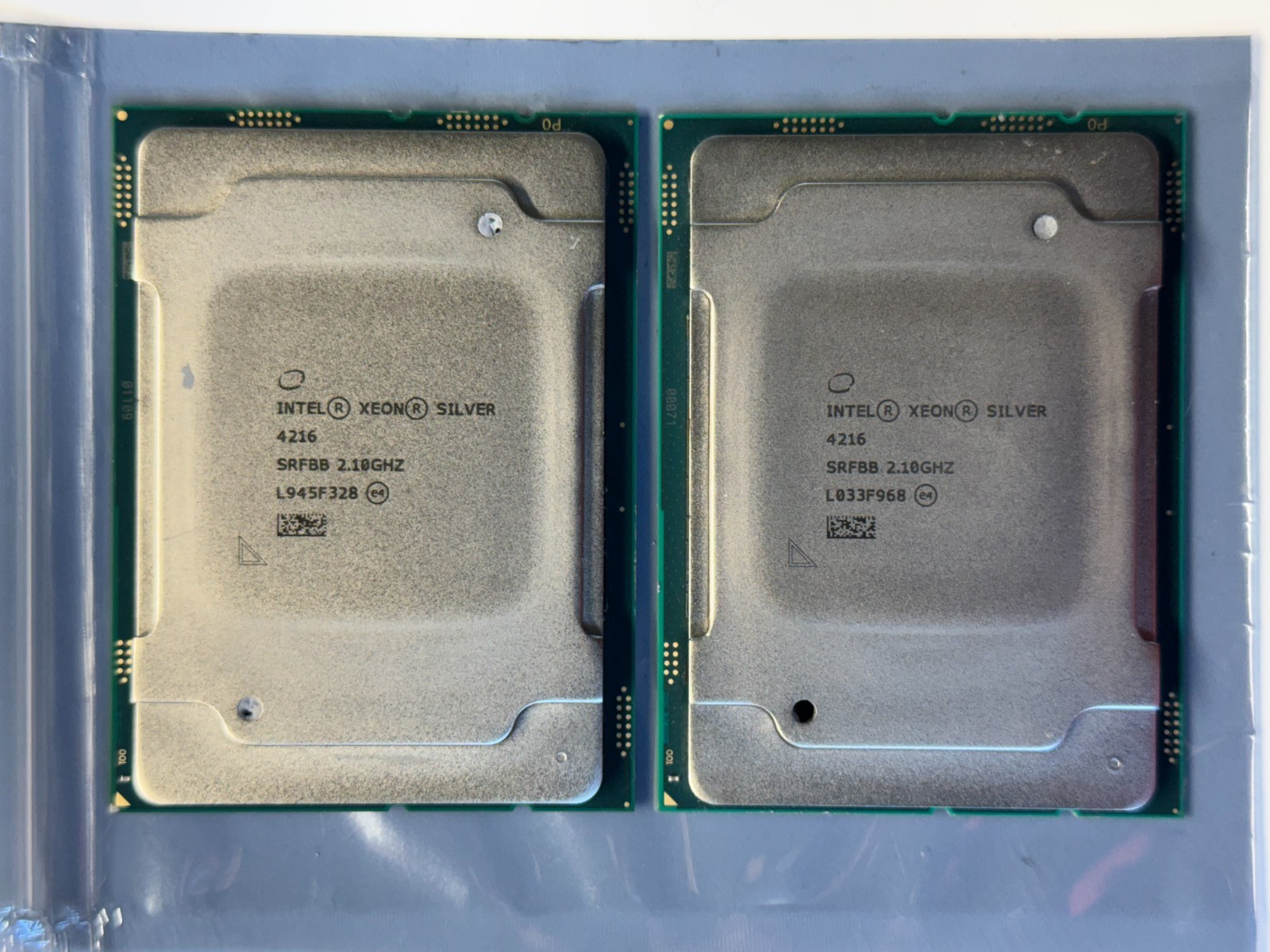 PAIR OF INTEL XEON SILVER 4216 LGA3647 16-CORE 2.10GHz SRFBB PROCESSOR *QTY