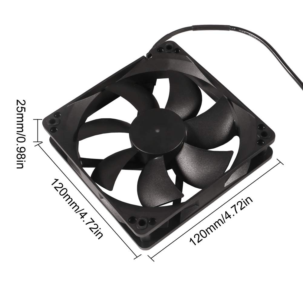 120mm x 25mm 110V 220V AC Powered Cooling Fan with Speed Controller 3V to 12V, 1