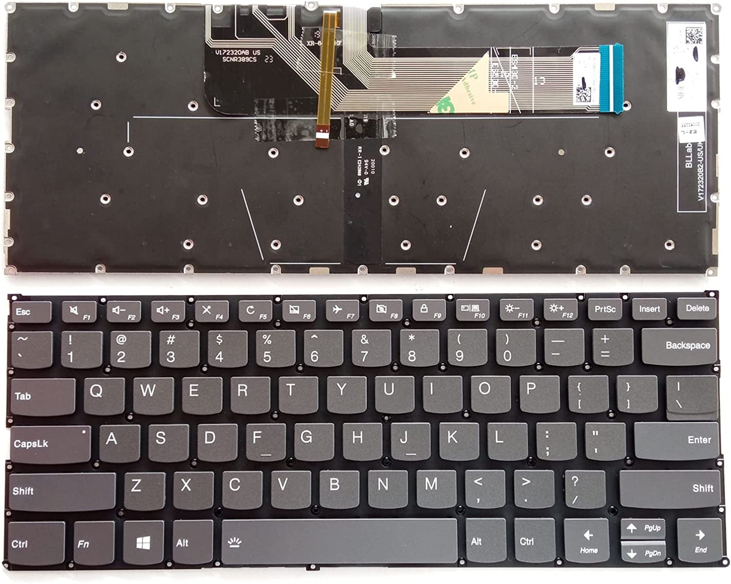 Laptop Replacement US Layout with Backlight Keyboard for Lenovo Yoga 730-13IKB 7