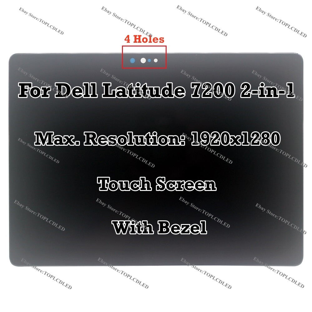 12.3″ Dell Latitude 7200 2-in-1 FHD LCD LED Display Touch Screen Assembly 007H48