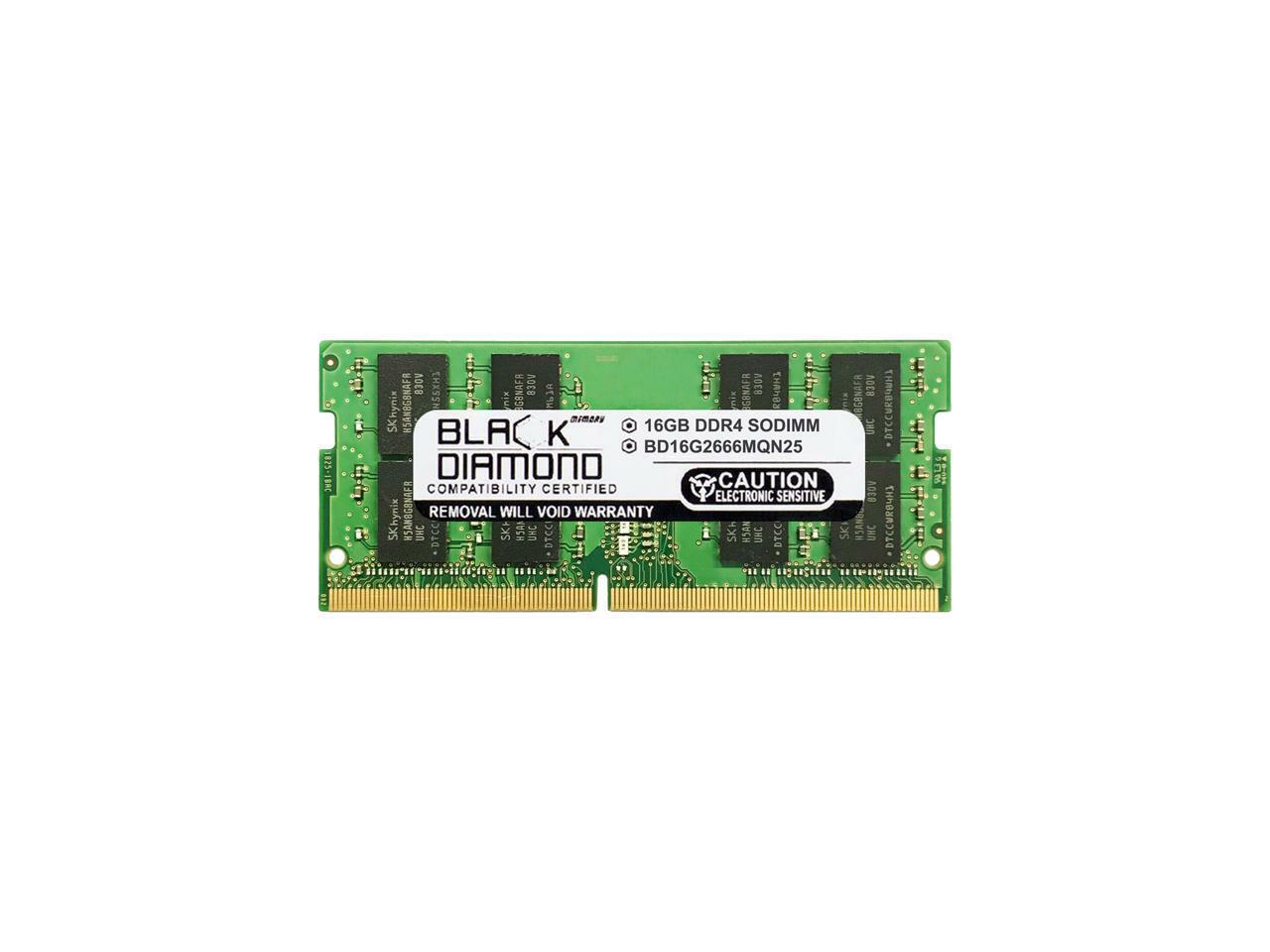 Black Diamond Memory 16GB 260-Pin DDR4 SO-DIMM DDR4 2666 (PC4 21300) Laptop Memo