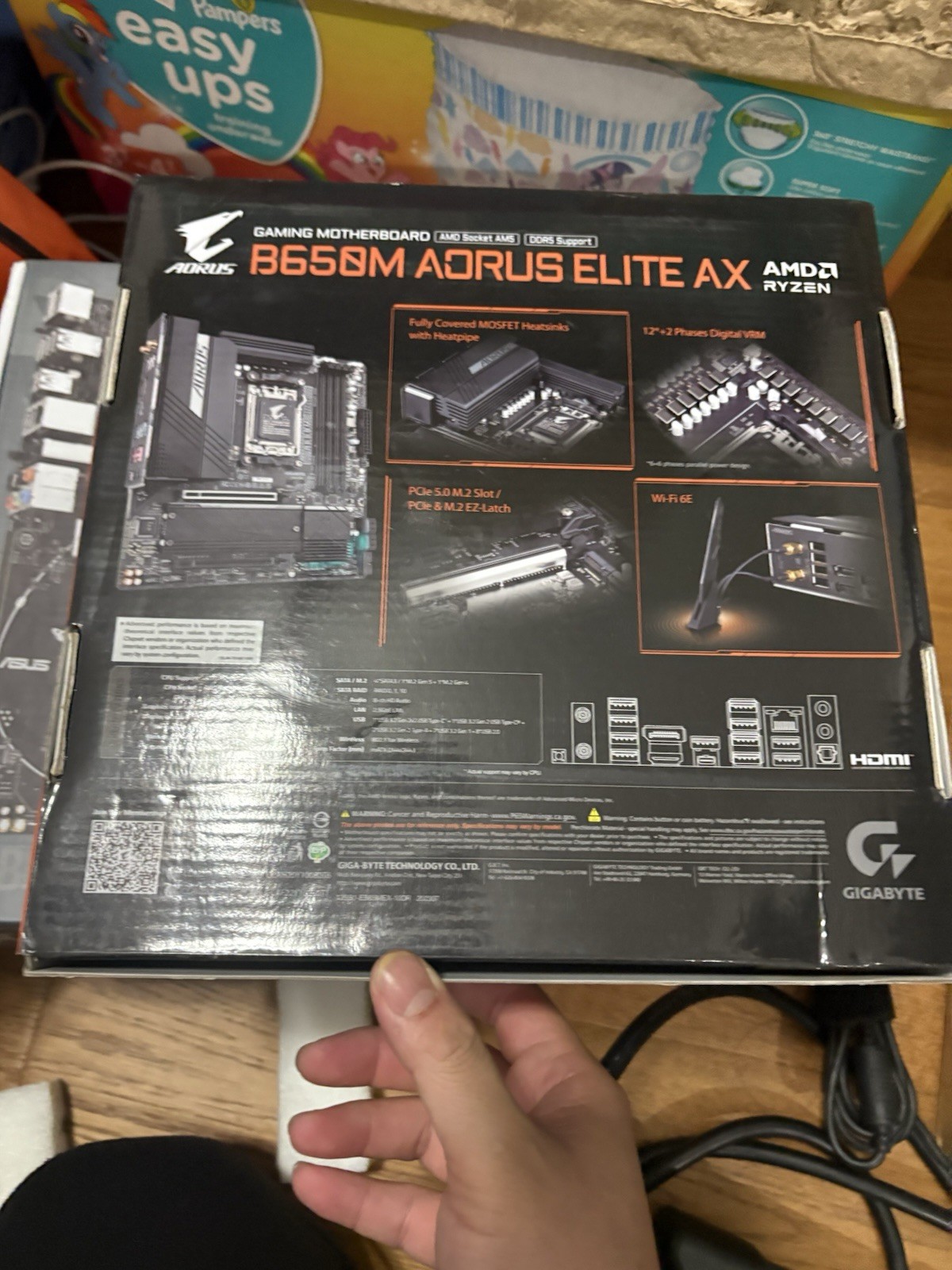 GIGABYTE B650M AORUS ELITE AX AM5 MicroATX AMD Motherboard