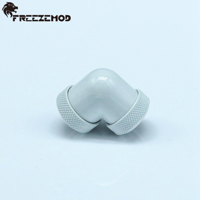 4 Pcs 90 Degree Dual Enhance Multi-Link Adapter Fitting 14mm OD Rigid Tubing WHT