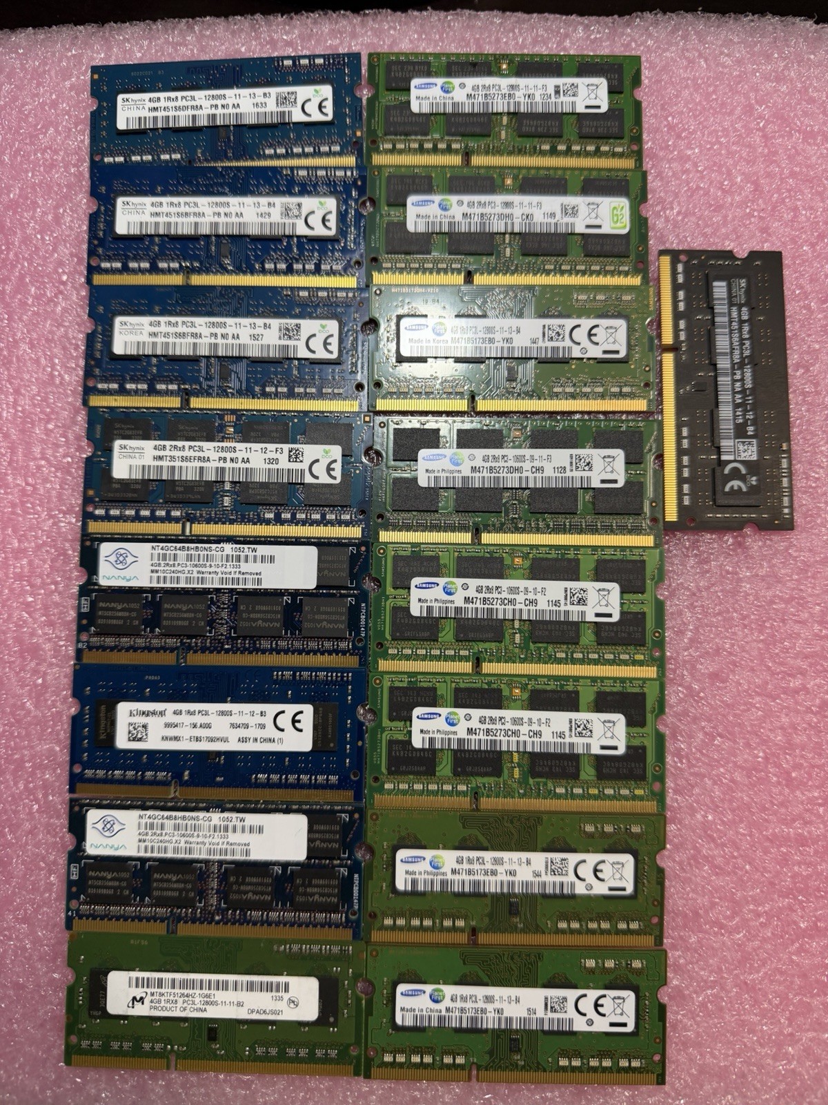 4GB DDR3L 1600MHz PC3L-12800 Laptop RAM SO-DIMM Tested Working Mixed Brands