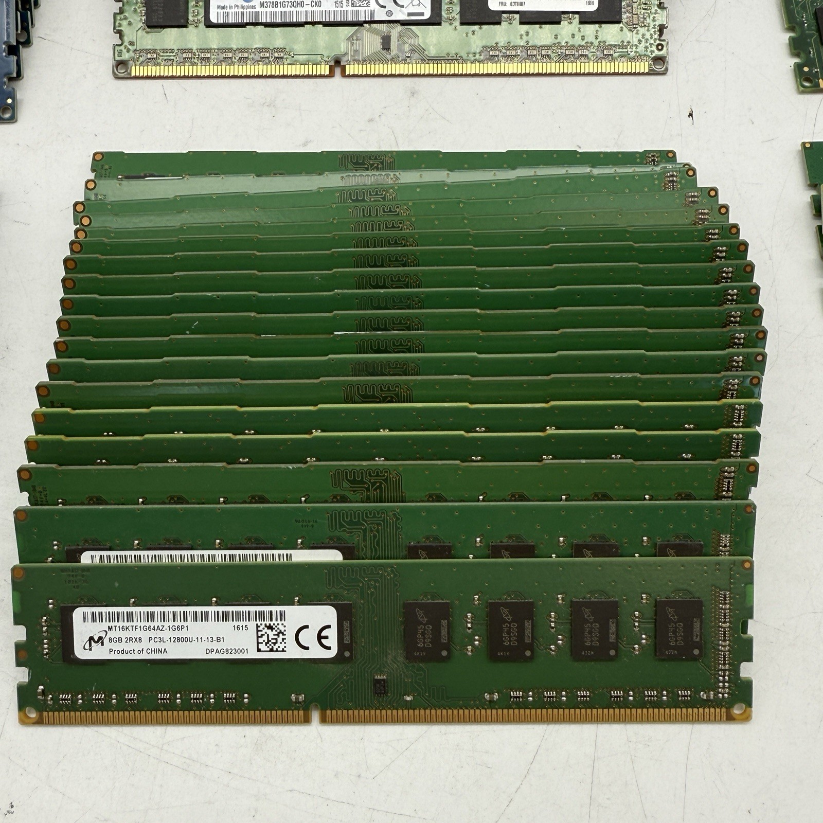 LOT OF 72 – 8GB DDR3 PC3/PC3L DIMM Desktop Memory RAM – Mixed Brands & Speed -J7