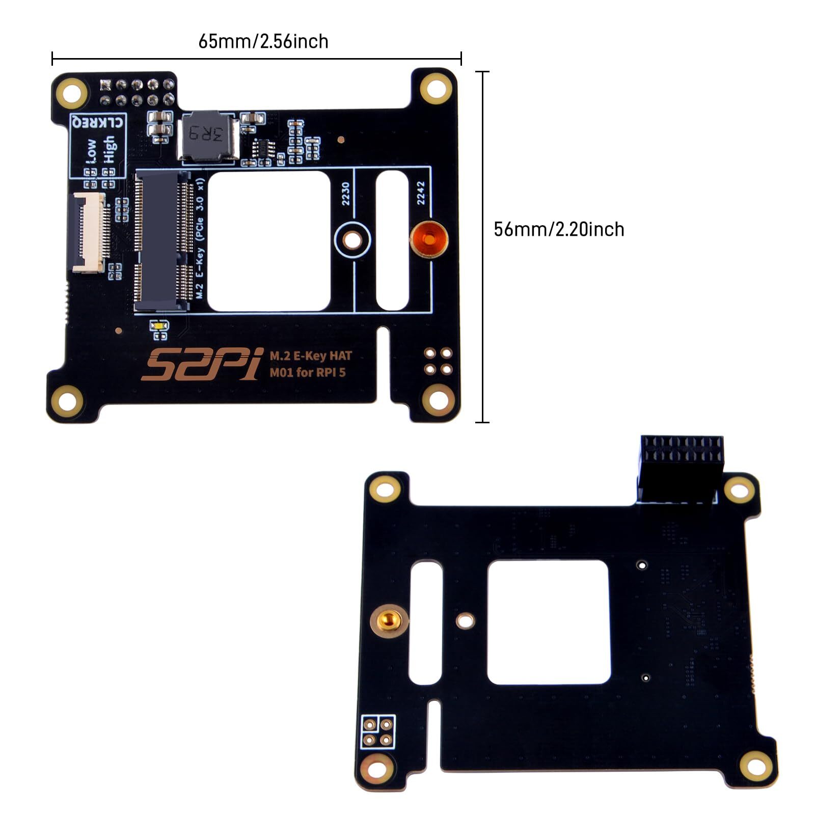 M01 PCIe M.2 E-Key NVMe SSD PCIe Peripheral Board for Raspberry Pi 5 Support …