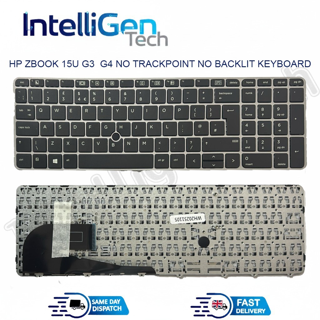 For HP ZBook 15u G3 G4 EliteBook 850 g3 G4 UK Layout Laptop Keyboard 836623-001