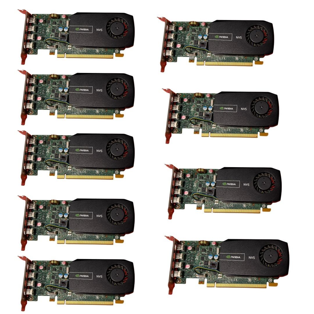 LOT of 9 Dell Nvidia NVS 510 2GB 4x Mini DP Video Graphics Card GPU
