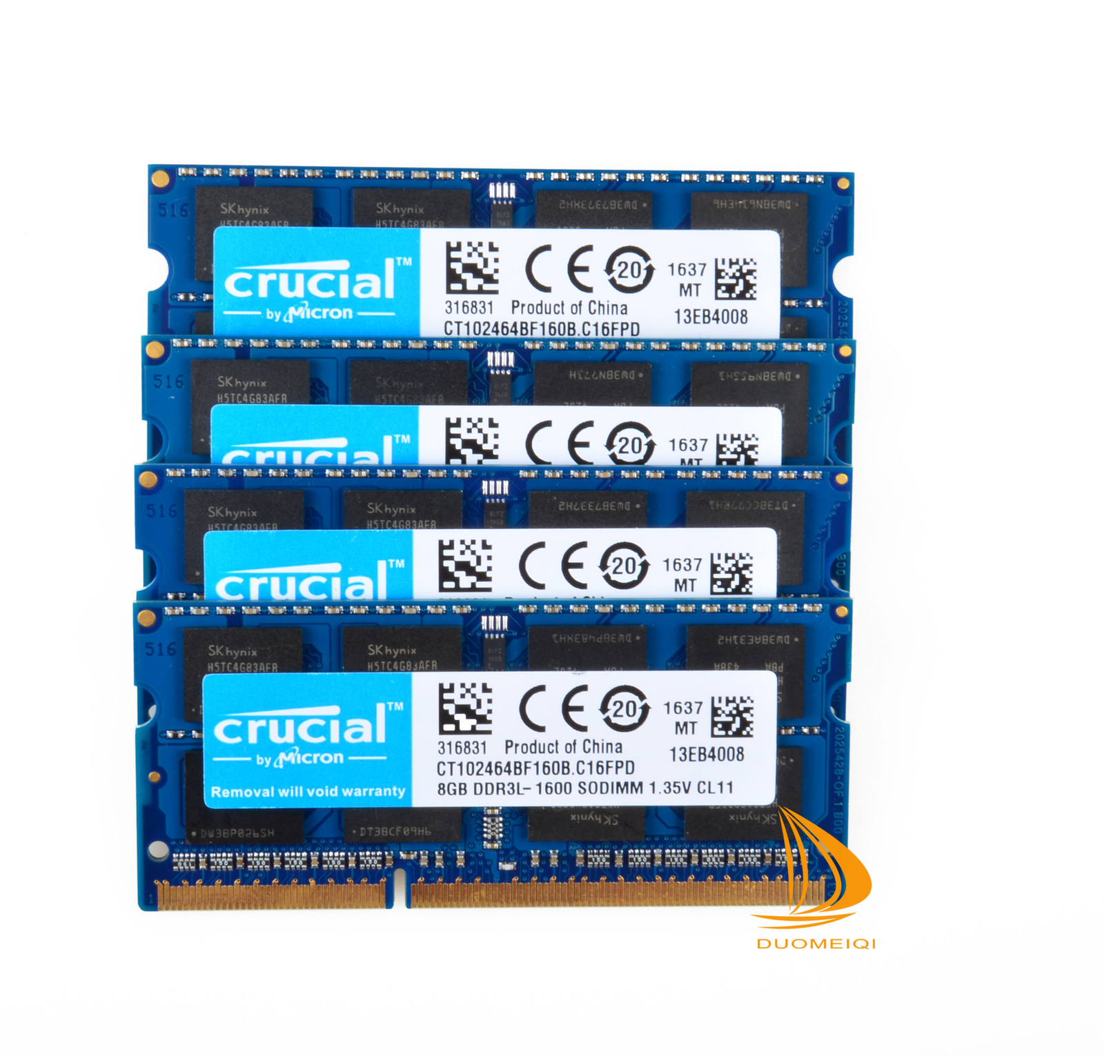 Crucial 4x 8GB 2Rx8 PC3L-12800S DDR3-1600Mhz SODIMM Laptop Memory RAM 204Pin $w6