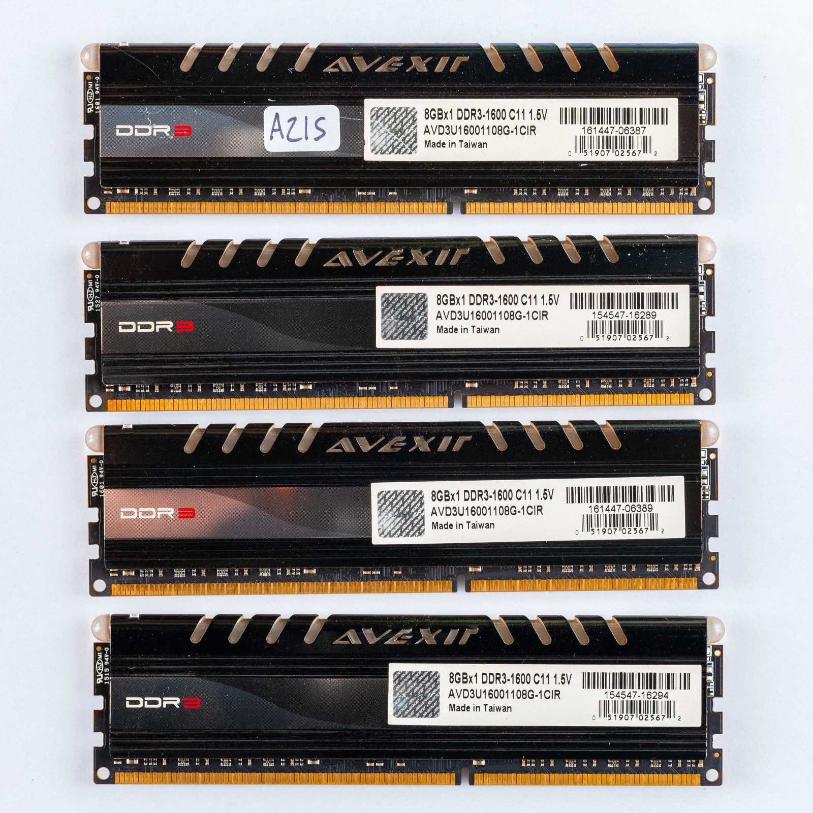 Avexir Core Series 32GB (4x8GB) DDR3 1600 LED Desktop Memory AVD3U16001108G-1CIR