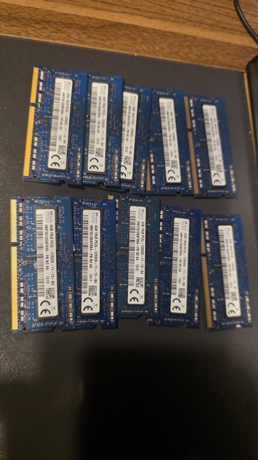 Lot Of 10 4GB SKHynix PC3L-12800S-11-13-B4 DDR3 SODIMM RAM memory