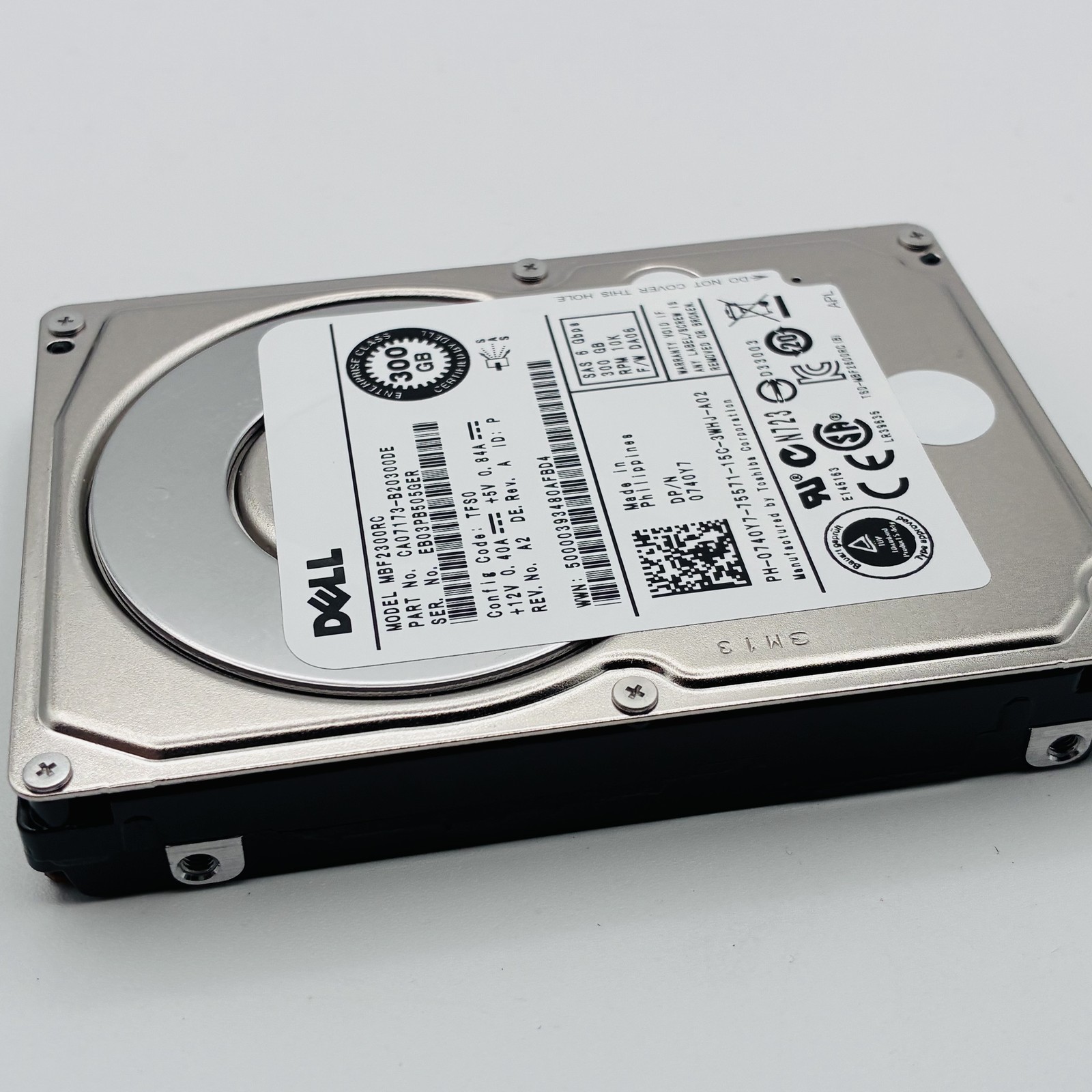 Dell MBF2300RC 300GB SAS 6Gbps 10K RPM 2.5″ Hard Drive CA07173-B20300DE UNTESTED