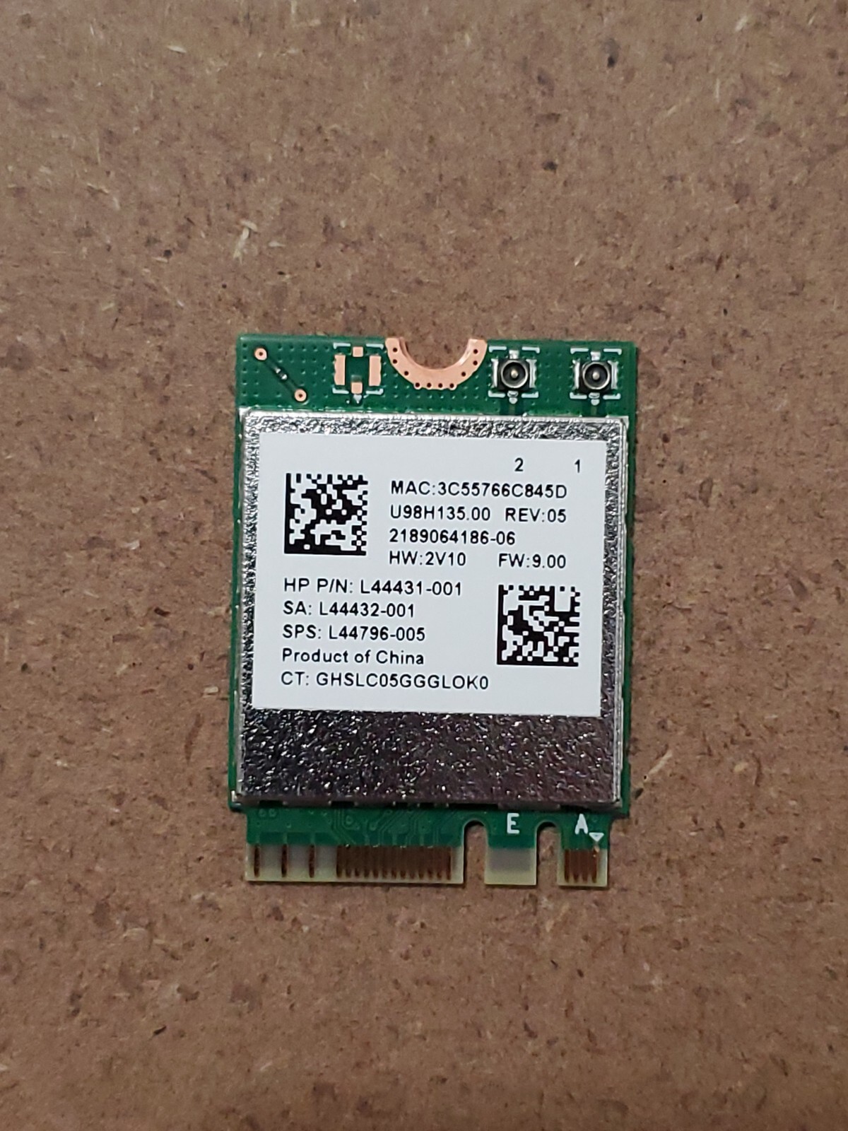 REALTEK RTL8822CE NGFF M.2 2230 WLAN BLUETOOTH 4.2 WIFI L44431-001 L44431-002