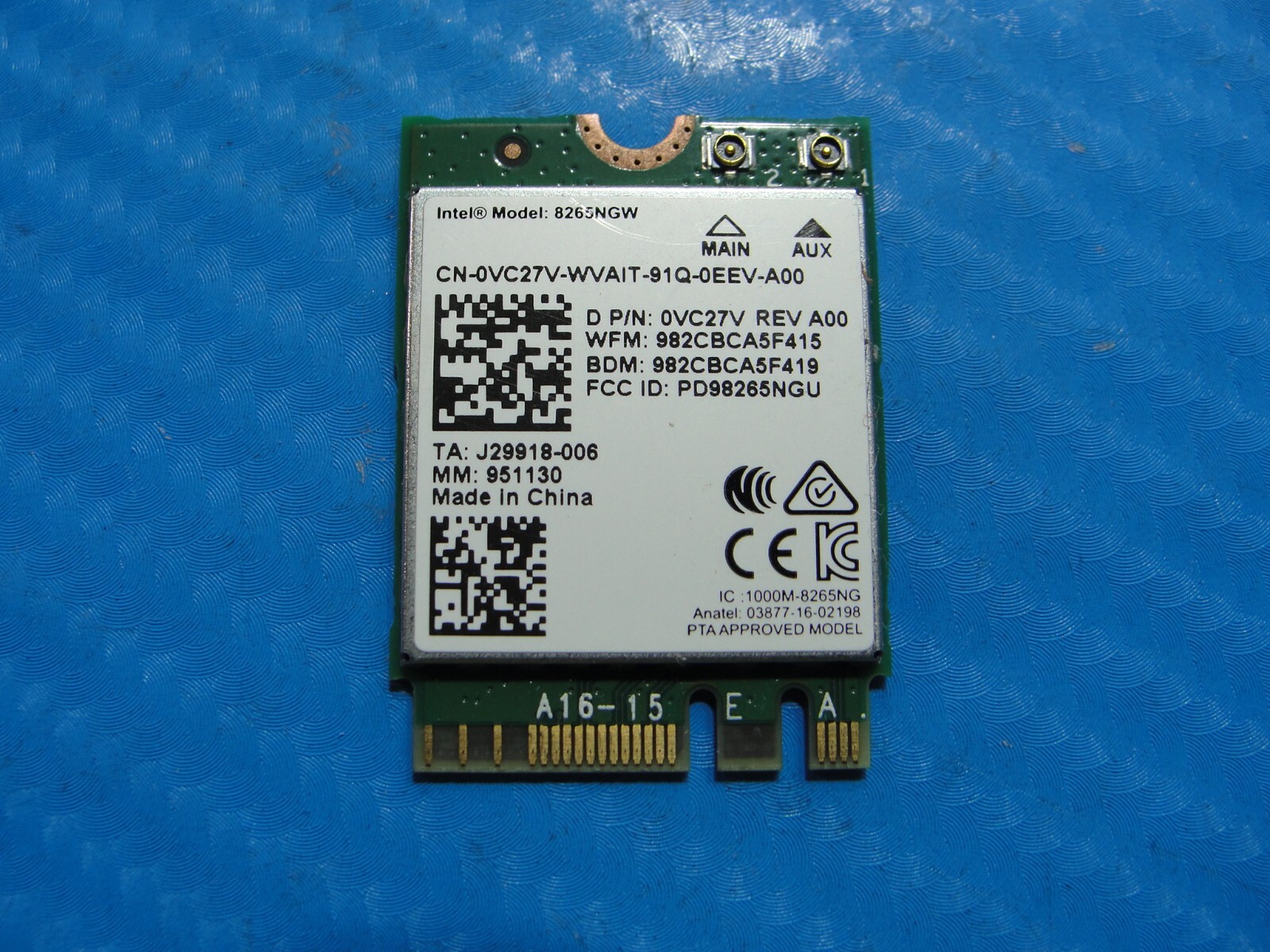 Dell Latitude 7390 2in1 13.3″ Genuine Laptop Wireless WiFi Card 8265NGW VC27V