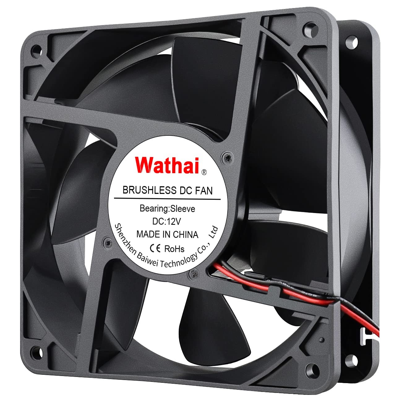 2Pin 120mm x 38mm Brushless Cooling Case Fan 12V 2pin DC High Airflow Cooler Fan