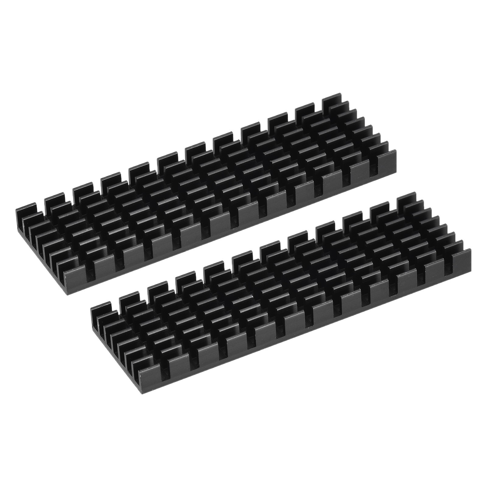 2Pack M.2 SSD Heatsink Cooler with Thermal Pad for PC 70x22x6mm Black